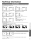 Page 5555
Support Information
 Technical Information
 Aspect Ratio (FORMAT)
Press the FORMAT button to cycle through the aspect modes. This lets you choose the aspect depending on the format 
of the received signal and your preference. (p. 20) 
(e.g.:  in case of 4:3 image)
 
●FULL 
●JUST
FULL JUST 
Enlarges the 4:3 image horizontally to the screen’s side edges.
(Recommended for anamorphic picture) Stretches to justify the 4:3 image to the four corners of the 
screen. 
(Recommended for normal TV broadcast)...