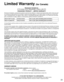 Page 2323
 Limited Warranty (for Canada)
Panasonic Canada Inc.
5770 Ambler Drive, Mississauga, Ontario L4W 2T3
PANASONIC PRODUCT – LIMITED WARRANTY
Panasonic Canada Inc. warrants this product to be free from defects in m\
aterial and workmanship under normal use and 
for a period as stated below from the date of original purchase agrees t\
o, at its option either (a) repair your product with 
new or refurbished parts, (b) replace it with a new or a refurbished e\
quivalent value product, or (c) refund your...