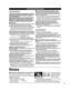 Page 55
4 : 3 12
ADVERTENCIA/PRECAUCION
Imágenes fijas típicas
Para impedir la “Retención 
de imagen”, el salvapantallas 
se activa automáticamente 
después de pasar unos pocos 
minutos si no se envían 
señales ó no se realizan 
operaciones. (pág. 53)■ No muestre una imagen fija durante mucho tiempo
Esto hará que la imagen permanezca en la pantalla de 
plasma (“Retención de imagen”). Esto no se considera como 
una falla de funcionamiento y no está cubierto por la garantía.
 No ponga la unidad donde quede...