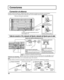 Page 1010
Conexiones
Al utilizar la abrazadera de suspensión de pared (vertical)
Nota:
Cuando utilice la abrazadera de suspensión de pared (vertical) (TY\
-WK42PV20), utilice los oriﬁ cios  y
  para sujetar los 
cables. Si el ﬁ  jador se utiliza en el ori ﬁ cio , los cables podrían quedar atrapados por la abrazadera de soporte en \
pared.
1
2
Conecte el cable de CA a la unidad de pantalla.
Al conectar el cable de CA, presione hasta que suene click.
Nota:Asegúrese de que el cable de alimentación de CA esté...