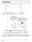 Page 1212
PR/CR/RPB/CB/B Y/G
COMPONENT/RGB INAV  IN
VDHD
S VIDEO VIDEO RLAUDIORLAUDIOAUDIO
To tighten:
To loosen:
Push
the catch
Pull
Pull
PC    IN SERIAL
12
Connections
SPEAKER
Terminals (R)
– Cable fixing bands
Secure any excess cables with bands, as required.
SPEAKER
Terminals (L)
From SERIAL Terminal on
Computer (see page 17)From EXIT monitor Terminal
on Computer (see page 16)COMPONENT/RGB IN and Audio
IN Terminals (see page 14,15)AV IN Terminals
(see page 13, 14)Pass the attached cable fixing
band through...