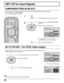 Page 3636
3D Y/C FILTER – For NTSC Video images
SET UP for Input Signals
COMPONENT/RGB IN SELECT
Select to match the signals from the source connected to the COMPONENT/RGB input terminals.
Y,  P
B, PR signals    
“COMPONENT”
R, G, B, HD, VD signals  
  
“RGB”
INPUT
SURROUND
VOL
NR
PICTURE
SOUNDSET UP
ASPECT PICTURE
POS. /SIZE
SET UP1
2
Press to display the SET UP menu screen.
Press to select the “COMPONENT/RGB IN
SELECT”.
Press to select the desired mode.
R
Press to exit from adjust mode.
Select “SIGNAL” from...