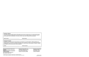 Page 58
Panasonic Consumer Electronics
Company,
Division of Panasonic Corporation
of North America
One Panasonic Way, Secaucus
New Jersey 07094 U.S.A.Panasonic Puerto Rico, Inc.
Ave. 65 de Infanteria, Km. 9.5
San Gabriel Industrial Park
Carolina, Puerto Rico 00985
Panasonic Canada Inc.
5770 Ambler  Drive
Mississauga, Ontario
L4W 2T3 CANADA
©
 2007 Panasonic Corporation of North America. All Rights Reserved.
©  2007 Panasonic Corporation of North America. Todos los Derechos Reservados. Printed in U.S.A.
Impreso...