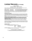 Page 5656
Panasonic Canada Inc.
PANASONIC PRODUCT - LIMITED WARRANTY
Panasonic Canada Inc. warrants this product to be free from defects in material and workmanship and agrees to 
remedy any such defect for a period as stated below from the date of original purchase.
In-home Service will be carried out only to locations accessible by roads and within 50 km of an authorized 
Panasonic service facility.
LIMITATIONS AND EXCLUSIONS
This warranty does not apply to products purchased outside Canada or to any product...
