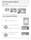 Page 3333
SET UP for MULTI DISPLAY
(For TH-42PS9UK)
By lining up Plasma Displays in groups of 4, 9 or 16 as illustrated below, an enlarged picture may be displayed across all 
screens.
For this mode of operation, each plasma display has to be set up with a Display number to determine its location.
Press to display the SET UP menu.
Press to select the MULTI DISPLAY SETUP.
Press to display the “MULTI DISPLAY SETUP” 
menu.
Press to select the MULTI DISPLAY SETUP.
Press to select “ON” or “OFF”.
How to setup MULTI...