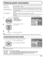 Page 3131
Press to select “ON” or “OFF”. Press to select
“POWER SAVE”
“STANDBY SAVE”
“POWER MANAGEMENT”
“AUTO POWER OFF”.
Reduces power consumption
• POWER SAVE:When this function is turned ON, luminous level of the plasma display is suppressed, so
power consumption is reduced.
• STANDBY SAVE:When this function is turned ON, power consumption of the microcomputer is reduced
during power supply standby (see page 13-15), so standby power of the set is reduced.
• POWER MANAGEMENT: The unit power supply is turned...