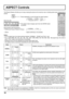 Page 1818
ASPECT Controls
The Plasma Display will allow you to enjoy viewing the picture at its maximum size, including wide screen cinema format 
picture.
Press repeatedly to move through the aspect options:
Notes:
•  For PC signal input, the mode switches between “NORMAL”, “ZOOM” and “FULL” only.
•  For a 1125 (1080) / 60i · 50i · 24p · 25p · 30p · 24sF, 1250 (1080) / 50i, 750 (720) / 60p · 50p signal input, the mode is 
set to “FULL” mode, and switching is not possible.
•  Panasonic AUTO can be selected only...