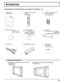 Page 999
Accesorios
1234567809
TV
OKCH
VOL
CHVOL+-
Compruebe que ha recibido todos los accesorios indicados
Manual de
instrucciones
Tarjeta del granía
(para EE. UU.)
(para Canadá)
Accessories Optionales
•Abrazadera de suspensión de pared (Anglado)
TY-WK42PR2U
Cable de CAAbrazadera de cable × 2
Tarjeta del cliente
(para EE. UU.)
Tarjeta para el plan de
asistencia al cliente
(para EE. UU.)
Pilas para el transmisor de
mando a distancia
(2 × tamaño AA)
Pedestal
TY-ST42PX5W (TH-37PX50U,
TH-42PX50U)
TY-ST50PX5W...