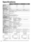 Page 5656
TH-42PZ700U TH-50PZ700U TH-58PZ700U
Power SourceAC 120 V, 60 HzPower
Consumption
Maximum580 W 695 W 735 W
Standby condition0.2 W 0.2 W 0.2 W
Plasma Display 
panelDrive methodAC type
Aspect Ratio16:9
Visible screen size
(W × H × Diagonal)
(No. of pixels) 42” class 
(41.6 inches measured diagonally)50” class (49.9 inches measured diagonally)58” class (58.0 inches measured diagonally)
36.2 ” × 20.4 ” × 41.6 ”(922 mm × 518 mm × 1,057 mm)43.5 ” × 24.4 ” × 49.9 ”(1,106 mm × 622 mm × 1,269 mm)50.5 ” × 28.4 ”...