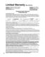 Page 5454
Limited Warranty Coverage
If your product does not work properly because of a defect in materials \
or workmanship, Panasonic Consumer 
Electronics Company or Panasonic Puerto Rico, Inc. (collectively referr\
ed to as “the warrantor”) will, for the length of 
the period indicated on the chart below, which starts with the date of original purchase (“Limited Warranty period”), 
at its option either (a) repair your product with new or refurbished p\
arts, or (b) replace it with a new or a refurbished...