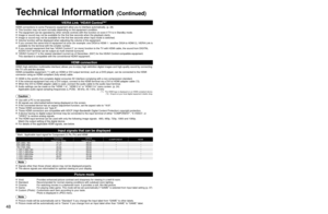 Page 484849
FAQs, etc.
 Technical Information
Technical Information (Continued)
VIERA Link “HDAVI ControlTM”  
HDMI connections to some Panasonic equipment allow you to interface auto\
matically. (p. 28)
 This function may not work normally depending on the equipment condition\
. The equipment can be operated by other remote controls with this functio\
n on even if TV is in Standby mode.
 Image or sound may not be available for the first few seconds when the p\
layback starts. Image or sound may not be...