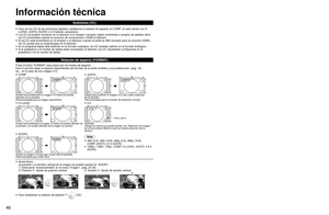 Page 464647
Preguntas 
frecuentes, etc.
 Información técnica
Información técnica
Subtítulos (CC)
 Para ver los CC de las emisiones digitales, establezca la relación de\
 aspecto en COMP. (si está viendo con H-
LLENO, JUSTO, ACERC o 4:3 faltarán caracteres).
 Los CC se pueden visualizar en el televisor si el receptor (receptor di\
gital multimedia o receptor de satélite) tiene los CC encendidos usando la conexión de componente o HDMI al televiso\
r. 
 Si los CC está encendidos en el receptor y el televisor...