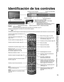 Page 1515
Guía de inicio 
rápido
 Identificación de los controles Conexión básica (TV + Cine para casa + Grabadora DVD)
-
SUBSUBMENUMENU
-
AV IN
3
Identificación de los controles
• El televisor consumirá algo de corriente siempre que el enchufe del cable de alimentación esté introducido en la toma de corriente.
Nota
Conecta la alimentación del televisor ó la 
pone en espera
Visión de imágenes de tarjetas SD 
(pág. 22-25)
El botón selector de equipo (pág. 26)
Cambia la señal de entrada. (pág. 26)
Visualización...