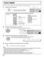 Page 221 
Salir
2 
Salir
2 
× 1× 2× 3× 4
INPUT  MENU  VOL 
ENTER/ 
+ / 
- / 
22
Zoom digital
Esto muestra una parte designada de la imagen visualizada que ha sido au\
mentada.
1Visualice la guía de operaciones.Pulse para tener acceso al zoom digital.
La guía de operaciones se visualizará.
Seleccione el área de la imagen que va a ampliar. Presione sobre la parte que va a ampliar para seleccionarla.
Retorno a la visualización normal (salida del modo del zoom digital)\
. Púlselo para salir del modo del zoom...