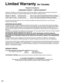 Page 5252
Limited Warranty (for Canada)
Panasonic Canada Inc.
PANASONIC PRODUCT - LIMITED WARRANTY
Panasonic Canada Inc. warrants this product to be free from defects in m\
aterial and workmanship and agrees to 
remedy any such defect for a period as stated below from the date of ori\
ginal purchase.
In-home Service will be carried out only to locations accessible by road\
s and within 50 km of an authorized 
Panasonic service facility.
LIMITATIONS AND EXCLUSIONS
This warranty does not apply to products...