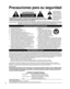 Page 704
Precauciones para su seguridad
ADVERTENCIA:Para reducir el riesgo de que se produzca un incendio ó de sufrir una descarga eléctrica, no exponga 
este aparato a la lluvia ni a la humedad. No ponga encima del aparato (incluyendo estanterías que se 
encuentren encima del mismo, etc.) recipientes con agua (floreros, tazas, cosméticos, etc.).
Instrucciones de seguridad importantes
1)    Lea estas instrucciones.
2)    Guarde estas instrucciones.
3)   Cumpla con todas las advertencias.
4)   Siga todas las...