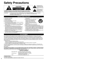 Page 445
WARNING: To reduce the risk of electric shock, do not remove cover or back.
No user-serviceable parts inside. Refer servicing to qualified service personnel.
4 : 3 12
CAUTION
RISK OF ELECTRIC SHOCK
DO NOT OPEN
Safety Precautions
1)  Read these instructions.
2)  Keep these instructions.
3)  Heed all warnings.
4)  Follow all instructions.
5)  Do not use this apparatus near water.
6)  Clean only with dry cloth.
7)  Do not block any ventilation openings. Install in accordance 
with the manufacturer’s...