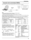 Page 1111
Conexiones
Conexión de los terminales SERIAL
Notas:
•  Utilice el cable RS-232C para conectar el ordenador a la pantalla de plasma.
•  Los ordenadores mostrados sólo sirven como ejemplo.
•  El equipo y los cables adicionales mostrados no son suministrados con este aparato.
El terminal SERIAL cumple con la especiﬁ cación de interface RS-232C para que pueda controlar la pantalla de plasma
mediante un ordenador conectado en este terminal.
El ordenador requiere el uso de un software que permita transmitir...