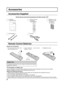 Page 88
Accessories
Requires two AA batteries.
2.  Insert batteries - note correct 
polarity ( + and -).
   Precaution on battery use
Incorrect installation can cause battery leakage and corrosion that will damage the remote control transmitter.
Disposal of batteries should be in an environment-friendly manner.
Observe the following precautions:
1. Batteries should always be replaced as a pair. Always use new batteries when replacing the old set.
2. Do not combine a used battery with a new one.
3. Do not mix...