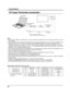 Page 1010
Connections
PC Input Terminals connection
Notes:
•  Due to space limitations, occasionally you may have trouble connecting Mini D-sub 15P cable with ferrite core to PC 
input Terminal.
•  Computer signals which can be input are those with a horizontal scanning frequency of 15 to 110 kHz and vertical scanning 
frequency of 48 to 120 Hz. (However, the image will not be displayed properly if the signals exceed 1,200 lines.)
•  The display resolution is a maximum of 1,440 × 1,080 dots when the aspect mode...