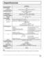 Page 4141
Nota:
El diseño y especificaciones están sujetos a cambios sin previo aviso. El Masa y dimensiones son aproximados.
Fuente de alimentación
Fuente de consumo
Máximo
Estado de espera
Estado de corriente desconectada
Panel de pantalla de plasma
Relación de contraste
Tamaño de pantalla
(Número. de pixeles)
Condiciones de funcionamiento
Temperatura
Humedad
Señales aplicables
Color System
Scanning format
Señales PC
Terminales de conexión
AV
COMPONENTE/RGB
PC
SERIAL
Altavoces (8 Ω)
Accesorios suministrados...