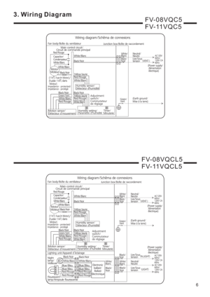 Page 76
FV-08VQC5
FV-11VQC5
FV-08VQCL5
FV-11VQCL5
3. Wiring Diagram 
