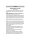 Page 50- 50 -
Garantía
Aspiradoras Panasonic serie Platino
Garantía limitada
La Companía Panasonic de Productos de Casa y Comercio (referido colectivamente
como el garánte) reparará éste producto con repuestos nuevos o reconstruidos o un
producto equivalente, sin costo en los Estados Unidos o Puerto Rico para (2) años
desde la fecha de compra original en el caso que hay un defecto de materiales o
hechura.
Esta garantía e
xcluye ambos el labor y las piezas para las siguientes piezas que
requieren el cambio...