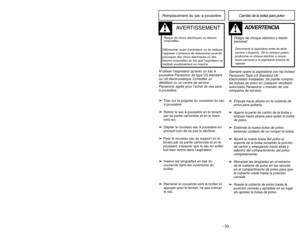 Page 33- 20 -
➢ ➢
Selector should be placed in BARE
FLOOR (TOOLS) position when using
cleaner on bare floors and when
using tools.
➢ ➢
The agitators do not rotate in the
BARE FLOOR (TOOLS) position.
➢ ➢
Selector should be placed in CARPET
position when using cleaner on
carpeted floors.
➢ ➢
To operate, place handle in upright
position. Step on Carpet-Bare Floor
selector.
➢ ➢
Rotate selector to the rear position
BARE FLOOR (TOOLS).
➢ ➢
To resume carpet cleaning rotate
selector forward to CARPET position.
➢ ➢
Take...