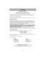 Page 51- 51 -
Garantie
Panasonic Canada Inc.
Certificat de garantie limitée Panasonic
Panasonic Canada Inc. garantit cet appareil contre tout vice de fabrication et accepte, le cas échéant, de remédier à
toute défectuosité pendant la période indiquée ci-dessous et commençant à partir de la date dachat original.
Aspirateurs -  Un (1) an, pièces et main-doeuvre
Le service à domicile ne sera offert que dans les régions accessibles par routes et situées dans un rayon de 50 km dun
centre de service agréé Panasonic....