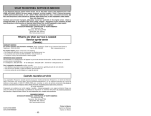 Page 60VACUUM CLEANER
Aspirateur
Aspiradora
MC-V7720
Operating Instructions
Manuel d’utilisation
Instrucciones de operación
Before operating your vacuum cleaner,
please read these instructions completely.
Avant d’utiliser l’appareil, il est recommandé
de lire attentivement ce manuel.
Antes de usar su aspiradora, lea
completamente estas instrucciones por favor.
Printed in Mexico
ACØ1ZCNFZØØØ
Imprimé au Mexique
CØ1ZCNFØØØØØ
Impreso en Mexico
- 60-
PANASONIC CONSUMER ELECTRONICS COMPANY
DIVISION OF PANASONIC...