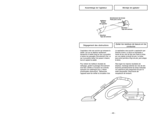 Page 43BeltCourroie
Correa
Light CoverCouvercle de la lampe
Light Cover
POWER NOZZLE Serial Number
(On Bottom)Numéros de modèle et de série de la tête motorisée(Sous le fond)Números de serie de la POWER NOZZLE
(Parteinferior)
Handle Release PedalPedal de liberación del mango Pédale de dégagement du manche
Pile Height PedalPédale de réglage de la hauteur des brosses
Pedal de selección de nivel de pelo de la alfombraPile Height Indicator
Indicateur de la hauteur des brosses
Indicator de nivel de pelo de la...