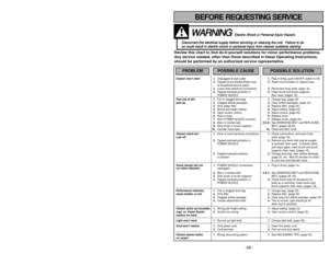 Page 49- 8 -
CONSUMER INFORMATION.................................................................................................... 2
IMPORTANT SAFETY INSTRUCTIONS....................................................................................5
PARTS IDENTIFICATION................................................................................................... 10-12
ASSEMBLY...............................................................................................................................14...