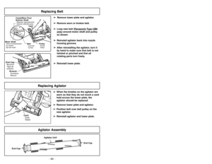 Page 40- 13 - Utilisation de la poignée 
Préparatifs
Como comenzar 
Usar la manija 
➢Pour dégager le manche, appuyer sur le
bouton de dégagement du manche tel
quillustré.
➢Tout en maintenant le bouton de
dégagement enfoncé, tourner le
manche dans le sens horaire jusquà ce
quil se trouve dans la position verticale.
Lorsque le manche est complètement
redressé, il se verrouille
automatiquement en position.
Remarque:Un « clic » se fait entendre
lorsque le manche se bloque en position.
Remarque:Sassurer que le...