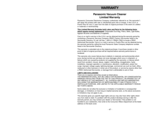 Page 47- 6 -
- 47 -
Importantes mesures de sécuritéLors de l’utilisation de l’appareil, prendre certaines
précautions, dont les suivantes.
Lire attentivement ce manuel avant d’utiliser l’appareil
AVERTISSEMENT
Afin déviter tout risque dincendie, de chocs électriques ou de blessure:
1. NE PASlaisser lappareil sans surveillance lorsquil est branché. Toujours le
débrancher après usage et avant deffectuer tout entretien.
2.Afin déviter tout risque dincendie ou de chocs électriques, NE PASutiliser lappareil
à...