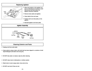 Page 32- 13 -
1)
➢Ne brancher qu’une fois l’assemblage
terminé.
➢Retirer la vis du manche.
➢Insérer le manche.
2)
➢Insérer la vis.
➢Serrer la vis.
3)
➢Insérer le cordon d’alimentation à
l’intérieur du crochet.
4)
➢Enrouler le cordon autour des crochets.
➢Fixer la fiche au cordon d’alimentation à
l’aide de son agrafe.
Colocación del mango
Montaje
Assemblage
Montage du manche
1)➢No enchufe hasta que el montaje esté
completo.
➢Quite el tornillo del mango.
➢Meta el mango con los sujetadores del 
cordón en la parte...