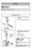 Page 14- 14 -
ASSEMBLY
WARNING
Electrical Shock Hazard
Do not plug into the electrical supply until the assembly is complete. F\
ailure to do so
could result in electrical shock or injury.
➢DO NOT plug in until assembly is
complete.
➢ Remove handle screw from handle.
➢ Insert handle with locking notch to
the back of the vacuum cleaner as
shown.
➢ Insert handle screw.
➢ Tighten handle screw.
Attaching Handle
Handle
Manche
Mango
Handle ScrewVis du manche
Tornillo del mango
Locking NotchEncoche de
verrou...