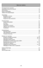 Page 4- 4 -
Table des matières
Renseignements importants  ........................................................................\
......................7
Importantes mesures de sécurité........................................................................\
..............10
Nomenclature........................................................................\
............................................12
Pièces remplaçables ........................................................................\...