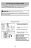 Page 32- 32 -
ROUTINE CARE OF VACUUM CLEANER
Performing the tasks in the following sections will keep your new Panasonic vacuum clean\
er
operating at peak performance levels and will ensure these high levels f\
or years to come.
Check the BEFORE REQUESTING SERVICE section in this manual for recommendations on
performing some of these tasks to help solve various problems that may occur.
WARNINGElectrical Shock or Personal Injury Hazard
Disconnect the electrical supply before servicing or cleaning the vacuum\...