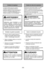 Page 33- 33 -
Entretien de l’aspirateurCuidado de rutina de la aspiradora
Siguiendo las instrucciones dadas, su nueva
aspiradora Panasonic funcionará al nivel
máximo y continuará funcionando por muchos
años en el futuro. Lea la sección ANTES PEDIR
SERVICIO en este manual para las
recomendaciones para arreglar unos problemas
que puedan ocurrir.Les tâches décrites dans les sections
suivantes vous permettront de tirer un
rendement optimal de votre nouvel aspirateur
Panasonic de longues années durant. Se
reporter...