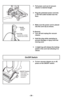 Page 20ON/OFF SwitchInterrupteur
Interruptor de
encendido-
apagado
Cord ClipCrochet du cordon
Soporte del cordón
HandlePoignée
Mango
➢ To turn vacuum cleaner on or off,
press on the ON/OFF switch.
On/Off Switch
- 20 -
➢Pull power cord out of vacuum
cleaner to desired length.
➢ Plug the polarized power cord into
a 120 Volt outlet located near the
floor.
➢ Make sure the power cord is placed
into the cord clip as shown.
To Rewind:
➢ Turn off and unplug the vacuum
cleaner. 
➢ Hold the plug while rewinding to...