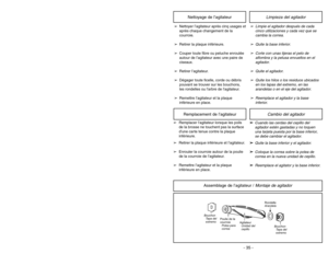 Page 35- 35 - - 14 -
A
At
tt
ta
ac
ch
hi
in
ng
g 
 H
Ha
an
nd
dl
le
eA
AS
SS
SE
EM
MB
BL
LY
Y
Handle ScrewVis du manche
Tornillo del mango
HandleManche
Mango
1 1)
)
➢ ➢D
DO
O 
 N
NO
OT
T 
 p
pl
lu
ug
g 
 i
in
n 
 u
un
nt
ti
il
l 
 a
as
ss
se
em
mb
bl
ly
y 
 i
is
s
c co
om
mp
pl
le
et
te
e.
.
➢ ➢R
Re
em
mo
ov
ve
e 
 h
ha
an
nd
dl
le
e 
 s
sc
cr
re
ew
w.
.
➢ ➢I
In
ns
se
er
rt
t 
 h
ha
an
nd
dl
le
e.
.
➢ ➢I
In
ns
se
er
rt
t 
 s
sc
cr
re
ew
w.
.
➢ ➢T
Ti
ig
gh
ht
te
en
n 
 s
sc
cr
re
ew
w.
.
2 2)
)
➢ ➢P
Pu
us
sh
h...