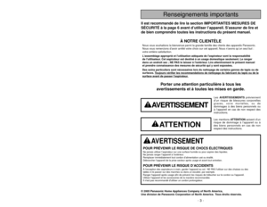 Page 3- 38 -- 3 -
Garantía de la
aspiradora de Panasonic
(United States)
Panasonic Consumer Electronics Company o Panasonic Sales Company (colectivamente referido
como garante) arreglará este producto gratis con piezas nuevas o restauradas en los Estados
Unidos o Puerto Rico por un año de la fecha de compra original en caso de un defecto en las
materials o en el montaje del producto.
Esta garantía e
xcluy
e ambos el labor y las piezas para las siguientes piezas que requieren el
cambio normal
: las bolsas para...