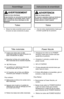 Page 15➢Glisser les tubes ensemble jusqu’à ce que
le bouton du tube s’enclenche en place.➢Una los tubos deslizándolos hasta que
el botón quede fijo en posición.
Assemblage
AVERTISSEMENT
Risque de chocs électriques
Ne pas brancher sur une prise de courant avant
que le montage ne soit terminé. Sinon, il pour-
rait s’ensuivre des chocs électriques ou des
blessures.
Instrucciones de ensemblado
ADVERTENCIA
Peligro de choque eléctrico
No conecte la aspiradora hasta que termine de
armarla. De lo contrario podría...