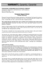 Page 56- 56 -
WARRANTY, Garantía,Garantie
PANASONIC CONSUMER ELECTRONICS COMPANY
DIVISION OF PANASONIC CORPORATION OF NORTH AMERICA
One Panasonic Way
Secaucus, New Jersey 07094
Panasonic Vacuum Cleaner
Limited Warranty
Panasonic Consumer Electronics Company (referred to as the warrantor) will repair this product, in
the event of a defect in materials or workmanship, with new or refurbish\
ed parts free of charge, in the
U.S.A. or Puerto Rico, for One (1) year from the date of original purc\
hase. 
This Limited...