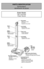 Page 10- 10 -
PARTS IDENTIFICATION
Nomenclature
Identificación de piezas
Pile Height Adjuster
Wand Cord Holder
Tubo Sujetador del cordón
Tube Porte-Cordon
Wand
Button
Botón del tubo
Bouton du tube
Wand
Button
Botón del tubo
Bouton du tube Cord Holder
Sujetador del cordón
Porte-Cordon
Wand
Tubo
Tube
Power Cord
Cordon électriqueCordón électrico
Edge Cleaner (Not Shown)Nettoyeur latéral (non illustré)Limpiador de orillas (No se muestra)
Belt
Type CB-4
(MC-270B) CourroieCorrea
Overload Protector
(Reset Button)...