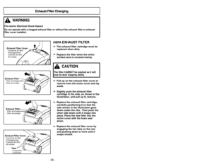 Page 36- 21 -
Tuyau pivotant
➢
➢
Le tuyau pivotant peut tourner sur lui-même
ce qui évite davoir à déplacer le chariot.
Idéal lors du nettoyage de petites surfaces.
➢ ➢
Vérifier le pivotement du tuyau avant de tirer
le chariot.
Dispositivo giratorio de la manguera
➢
El dispositivo giratorio de la manguera per-
mite que ésta gire sin necesidad de mover el
receptá culo.
➢
Asegúrese de que la manguera no esté re-torcida antes de jalar el receptáculo.
Nettoyeur latéral
➢
Des brosses nettoyantes latérales se...