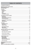 Page 2- 2 -
TABLE OF CONTENTS
CONSUMER INFORMATION........................................................................\
..................................... 4
IMPORTANT SAFETY INSTRUCTIONS ........................................................................\
.................... 7
PARTS IDENTIFICATION ........................................................................\
.....................................10-12
FEATURE CHART...