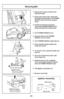 Page 44- 44 -
Removing Belt
TabsLanguettes
Pestaña
Agitator CoverCouvercle de l’agitateur
Cubierta del agitador
➢ Disconnect vacuum cleaner from
electrical outlet.
    
➢ Check and remove hair, string and
lint build-up frequently in the POWER
NOZZLE brush and brush support
areas.
    
➢ If build-up becomes excessive,
disconnect POWER NOZZLE from
wand and follow the steps below.
    
➢  Turn POWER NOZZLE over.
➢  Unscrew the two (2) POWER
NOZZLE cover screws .
    
➢  Turn POWER NOZZLE right side up.
    
➢...