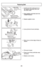 Page 46- 46 -
➢ Install new belt in belt groove on
the agitator assembly, then over
the motor shaft.
➢  Place agitator assembly back into
POWER NOZZLE.
➢  Replace agitator cover.
➢  Line up front of cover and base.
➢  Rest cover on front edge of base as
shown.
     
➢  Tilt cover to back.
➢  Press cover firmly until tabs snap
into place.
     
➢ 
Replace cover screws.
Agitator AssemblyAssemblage de l’agitateur
Montaje del agitador
Motor ShaftArbre du moteur
Eje del transmissión
del motor
Replacing Belt...