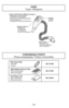 Page 14- 14 -
Hose Swivel
Pivot de tuyau
Dispositivo giratorio
de la manguera
Handle
Poignée
Mango
3-Way On/Off Switch (Off/Floor/Carpet)
Interruptor de encendido/apagado
de tres posiciones
(Apagado/Piso expuesto/Alfombra) Interrupteur à trois positions
(Arrêt/Plancher/Moquette)
Suction Control
Réglage de
la puissance
de laspiration
Control de aspiración
CONSUMABLE PARTS
Pièces remplaçables / Partes Consumibles
HOSE
Tuyau / Manguera
Belt (Type CB3)
CourroieMC-V370B
Correa
HEPA Media Exhaust Filter
Filtre...